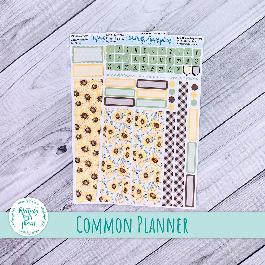 Any Month Common Planner Monthly Kit || Sunflower Patch || 279