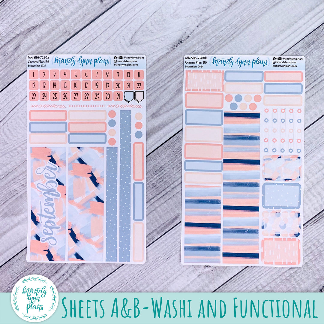 September 2024 Common Planner Monthly Kit || Navy Blush || 280