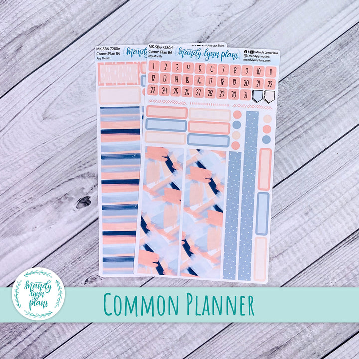 Any Month Common Planner Monthly Kit || Navy Blush || 280