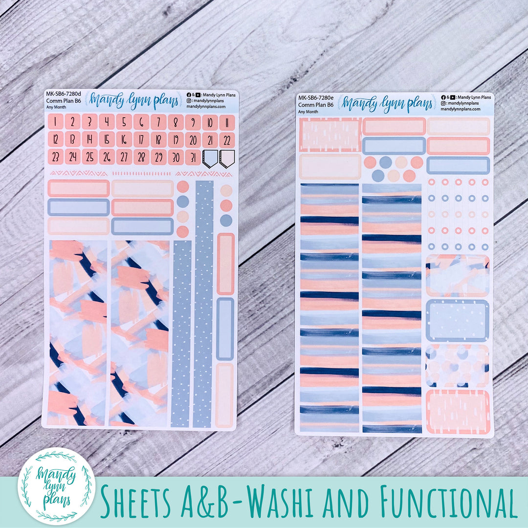 Any Month Common Planner Monthly Kit || Navy Blush || 280