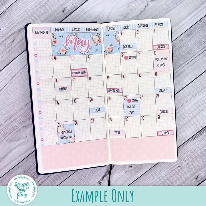 May 2026 or Any Month Monthly Kit || Hobonichi Cousin, Weeks, A6 || Positivi-tea || 360