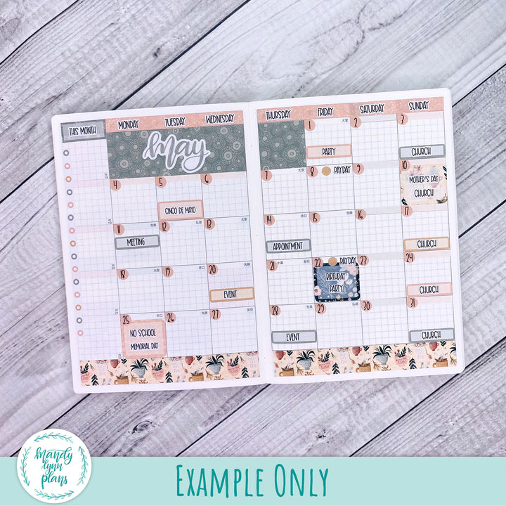 May 2026 or Any Month Monthly Kit || Hobonichi Cousin, Weeks, A6 || Positivi-tea || 360