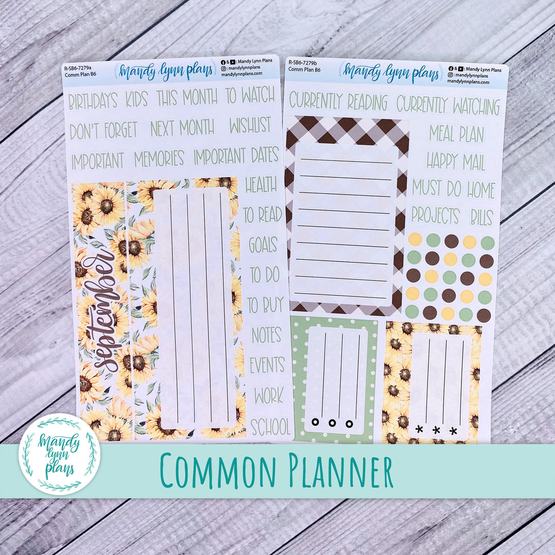 September Common Planner Dashboard || Sunflower Patch || 279