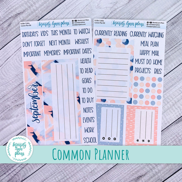 September Common Planner Dashboard || Navy Blush || 280