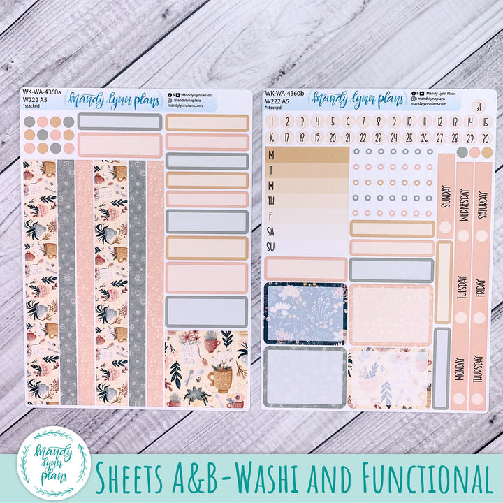 Weekly Kit || Wonderland 222 A5, B6, A6 || Stacked, Unstacked, Horizontal || Positivi-tea || 360