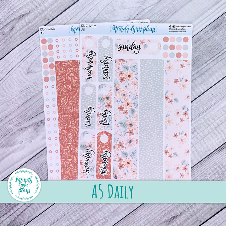 A5 Daily Kit || Misty Rose Floral || DL-C-1282