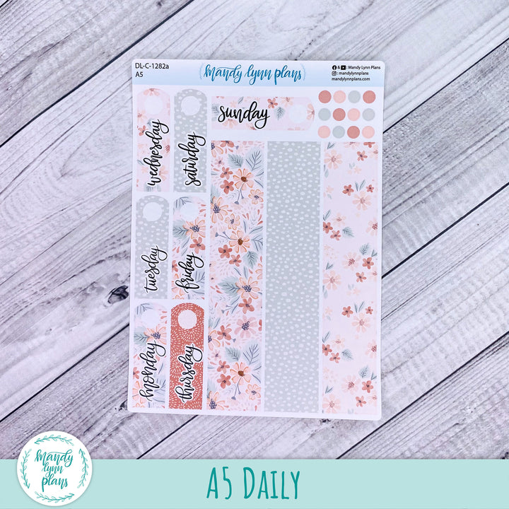 A5 Daily Kit || Misty Rose Floral || DL-C-1282