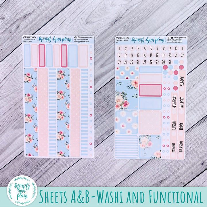 Weekly Kit || Sterling Ink Common Planners || Pink Rosettes || 362