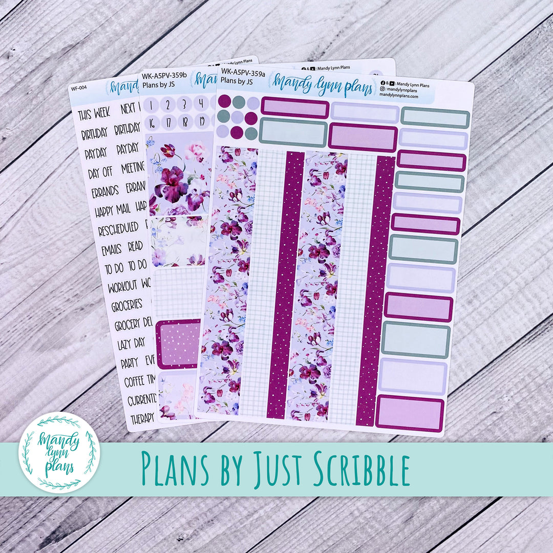 Weekly Kit || A5, B6, A6 Plans by Just Scribble || Ardent Botanicals || 359