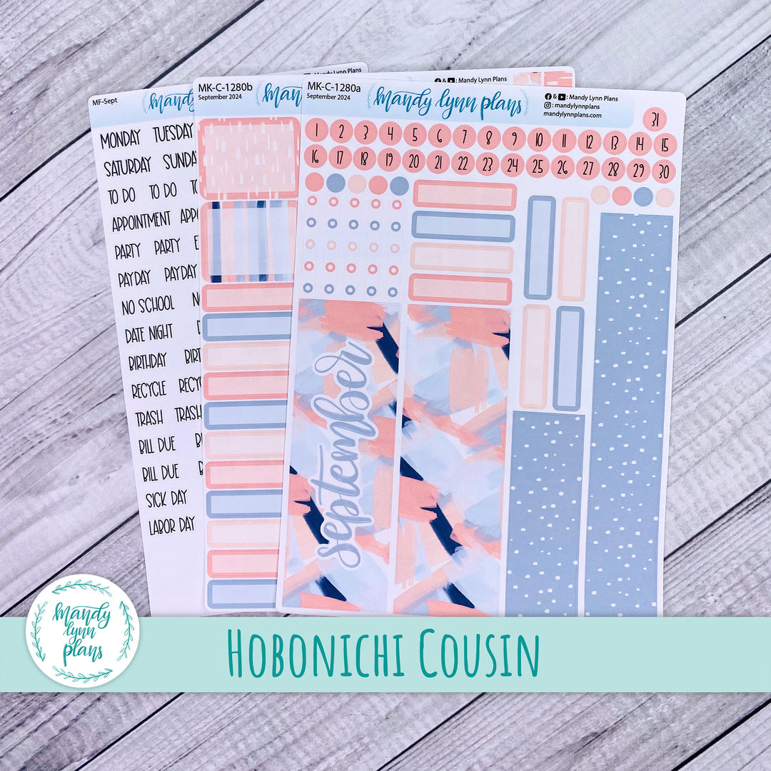 Hobonichi Cousin September 2024 Monthly || Navy Blush || MK-C-1280