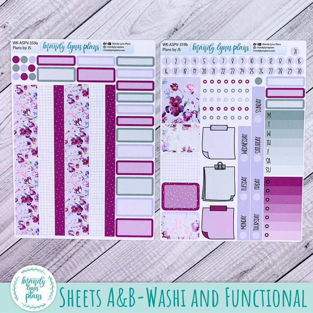 Weekly Kit || A5, B6, A6 Plans by Just Scribble || Ardent Botanicals || 359