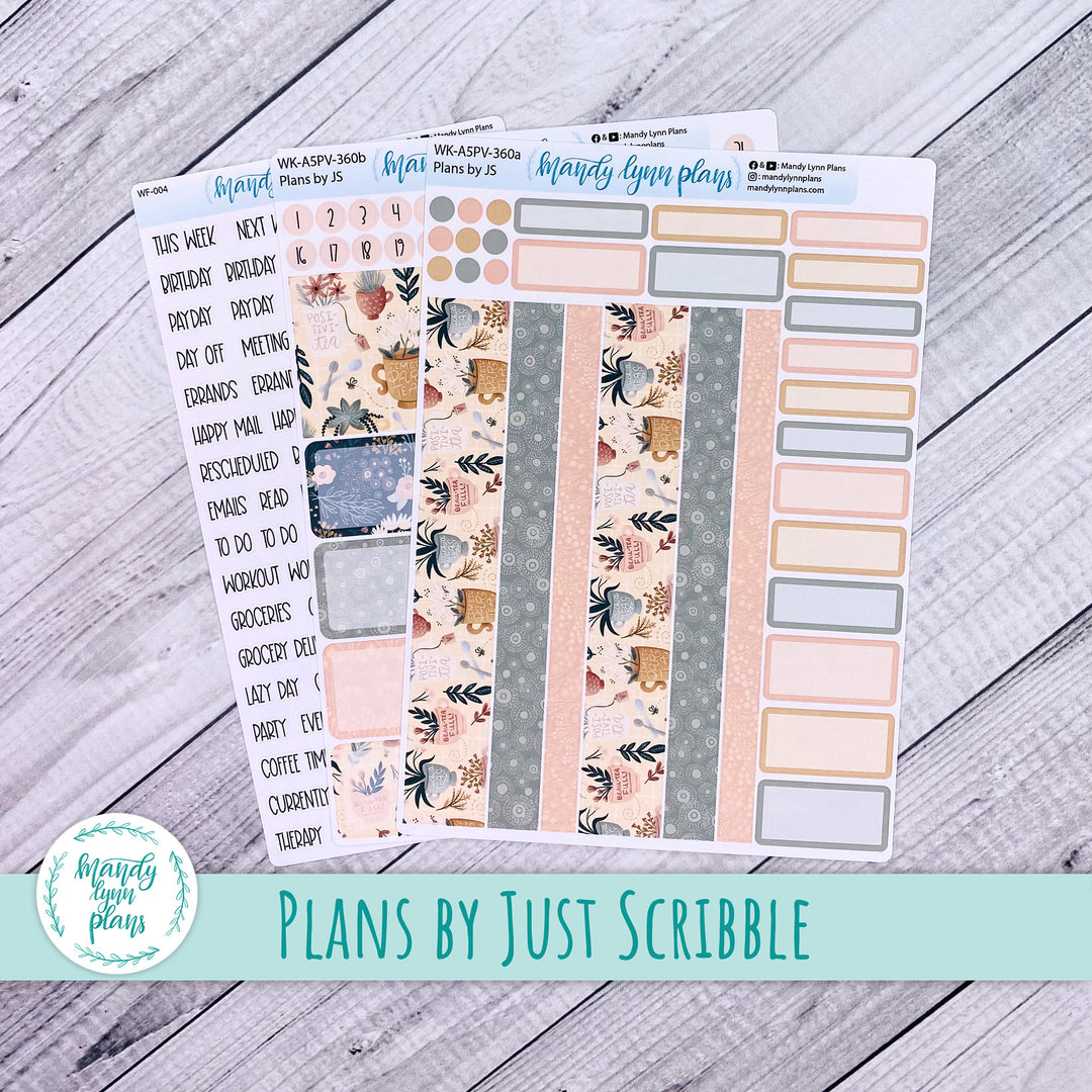 Weekly Kit || A5, B6, A6 Plans by Just Scribble || Positivi-tea || 360