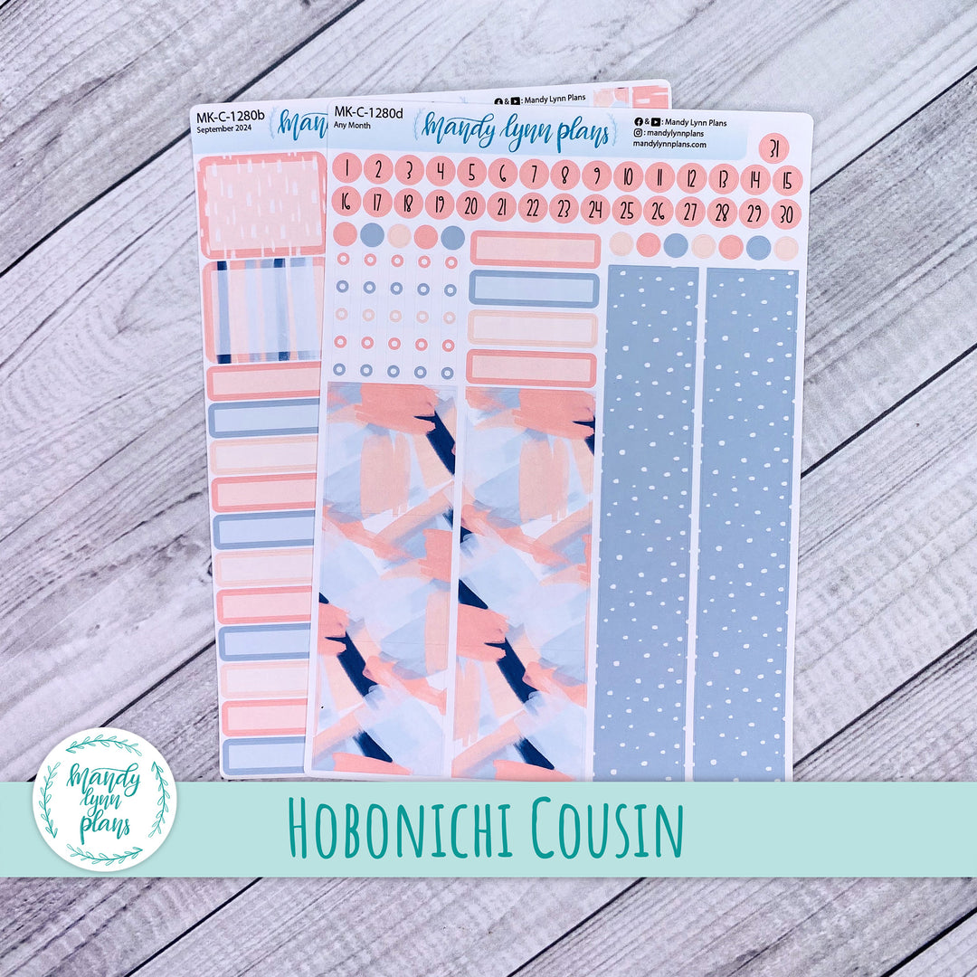 Any Month Hobonichi Cousin Monthly Kit || Navy Blush || MK-C-1280