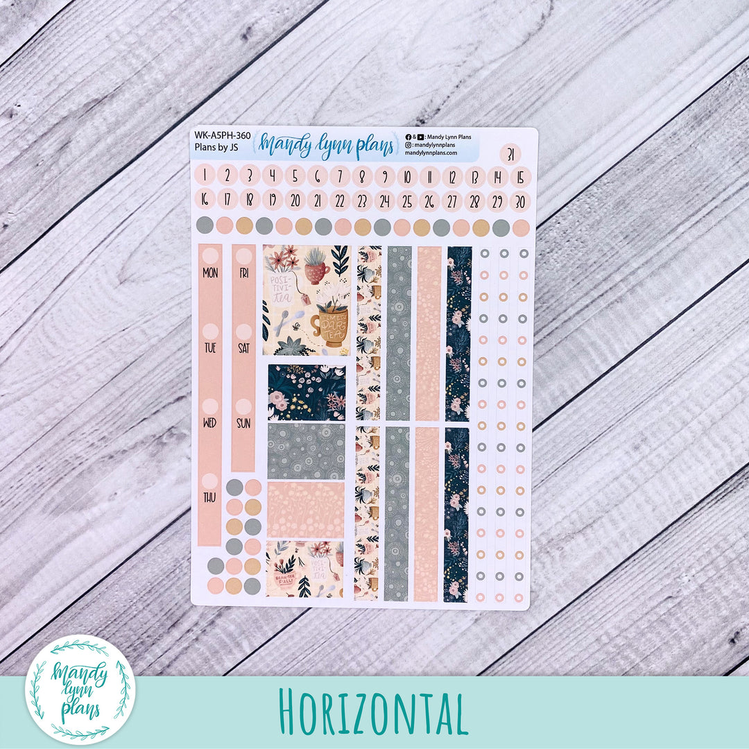 Weekly Kit || A5, B6, A6 Plans by Just Scribble || Positivi-tea || 360