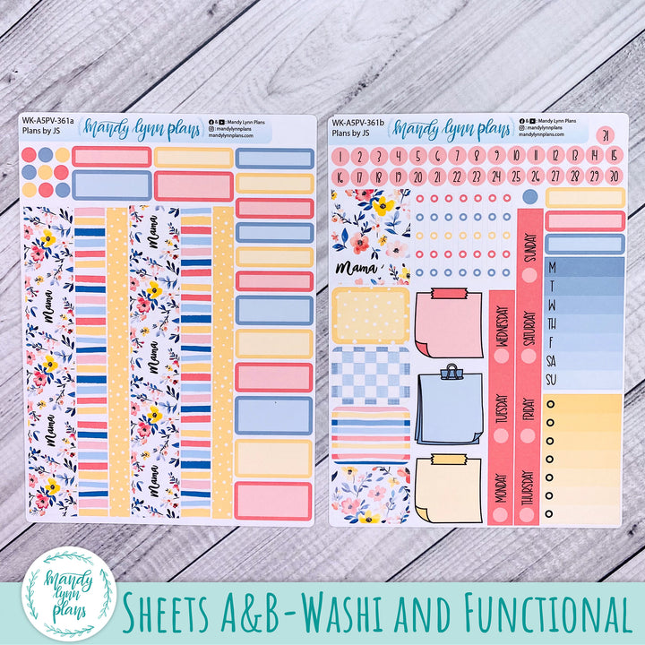 Weekly Kit || A5, B6, A6 Plans by Just Scribble || Mama's Blossoms || 361