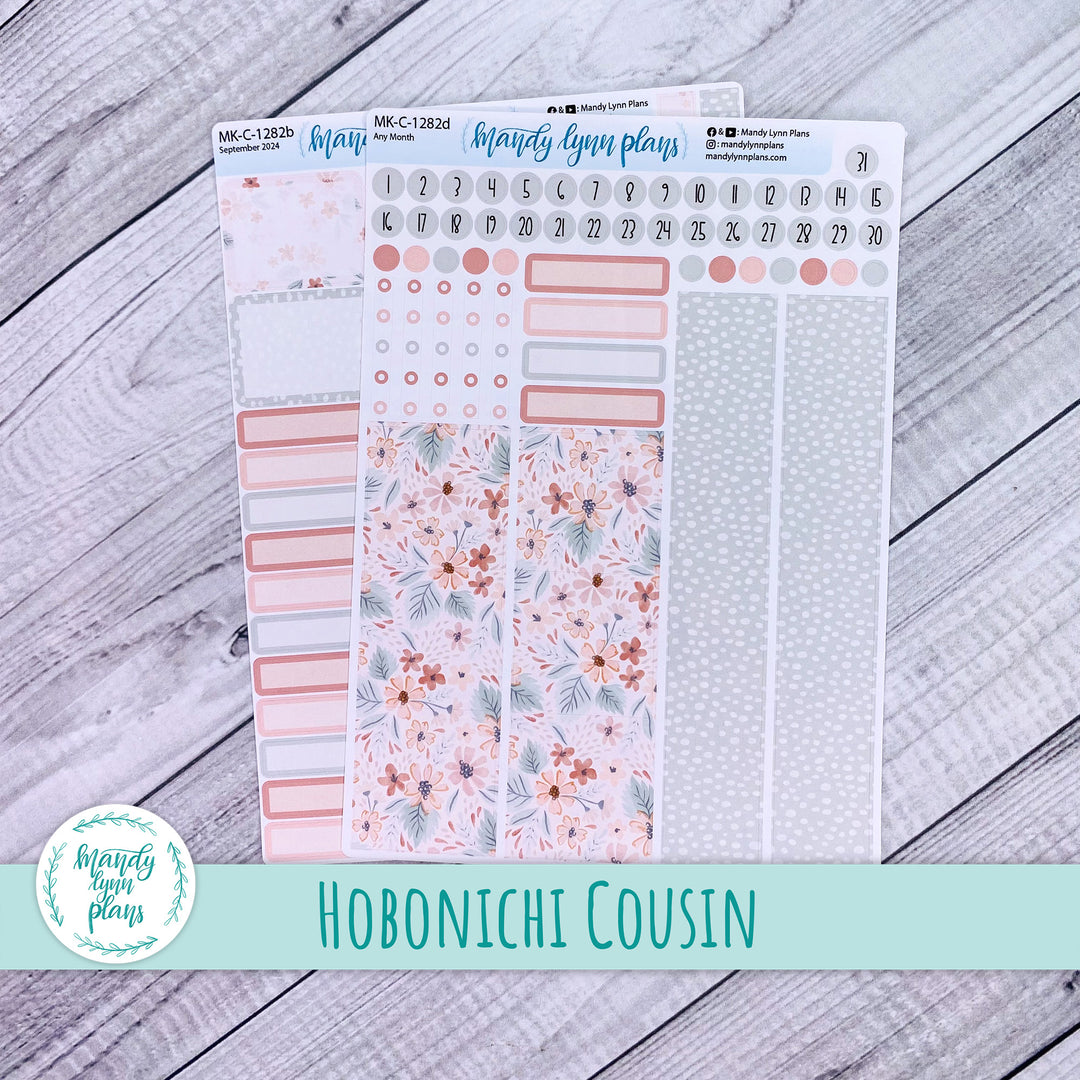 Any Month Hobonichi Cousin Monthly Kit || Misty Rose Floral || MK-C-1282