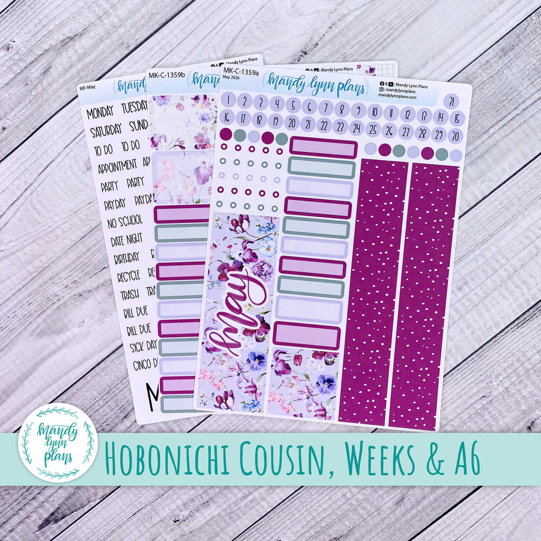 May 2026 or Any Month Monthly Kit || Hobonichi Cousin, Weeks, A6 || Ardent Botanicals || 359