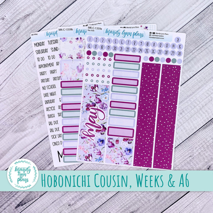 May 2026 or Any Month Monthly Kit || Hobonichi Cousin, Weeks, A6 || Ardent Botanicals || 359
