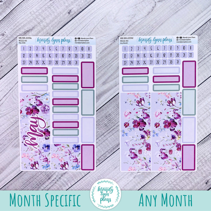 May 2026 or Any Month Monthly Kit || Wonderland 222 A5, B6, A6 || Ardent Botanicals || 359
