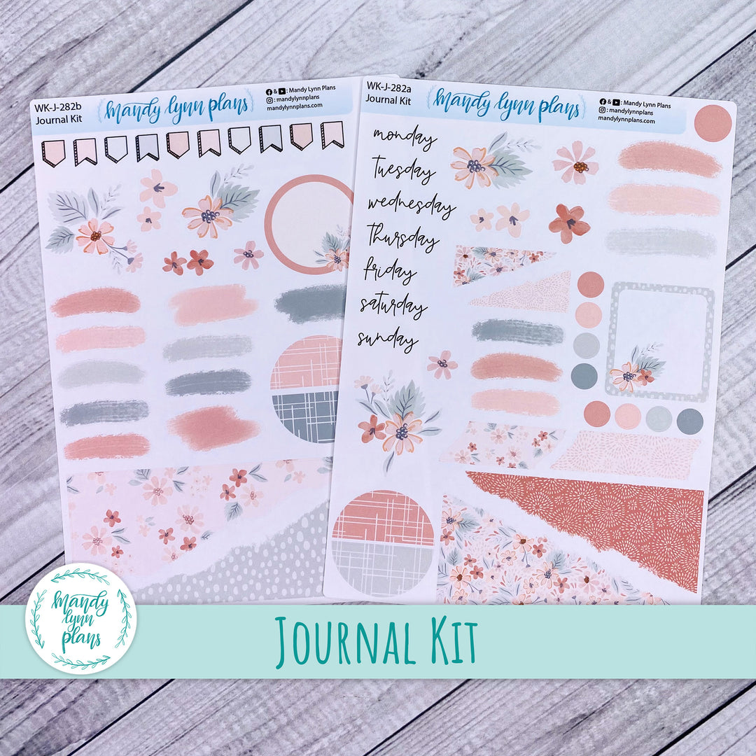 Misty Rose Floral Journal Kit || WK-J-282