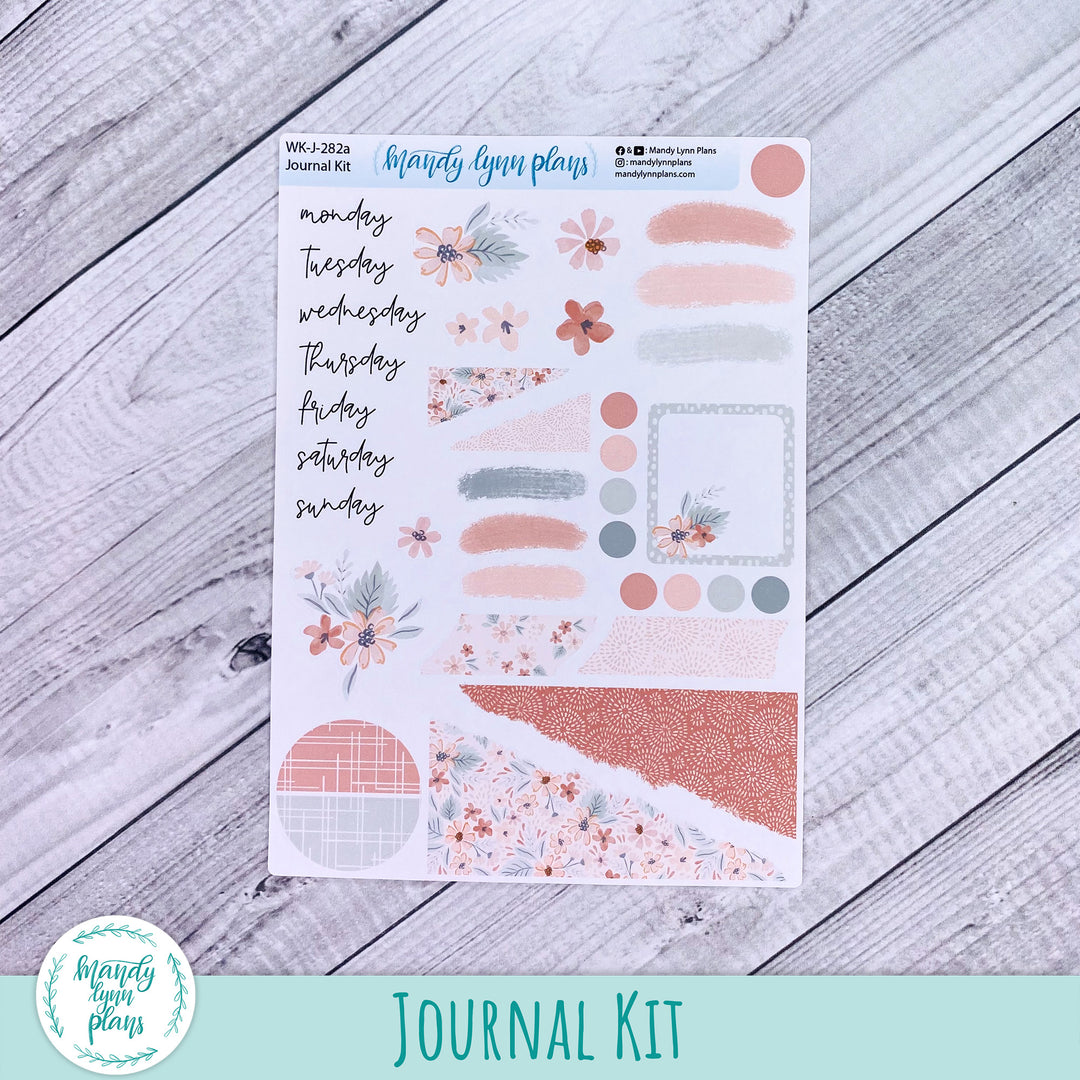 Misty Rose Floral Journal Kit || WK-J-282