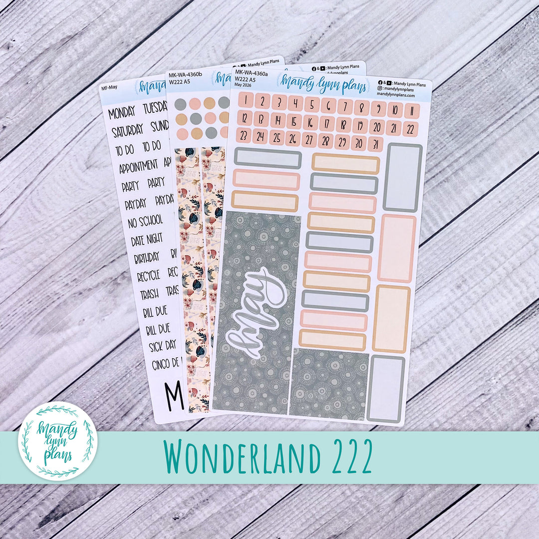 May 2026 or Any Month Monthly Kit || Wonderland 222 A5, B6, A6 || Positivi-tea || 360