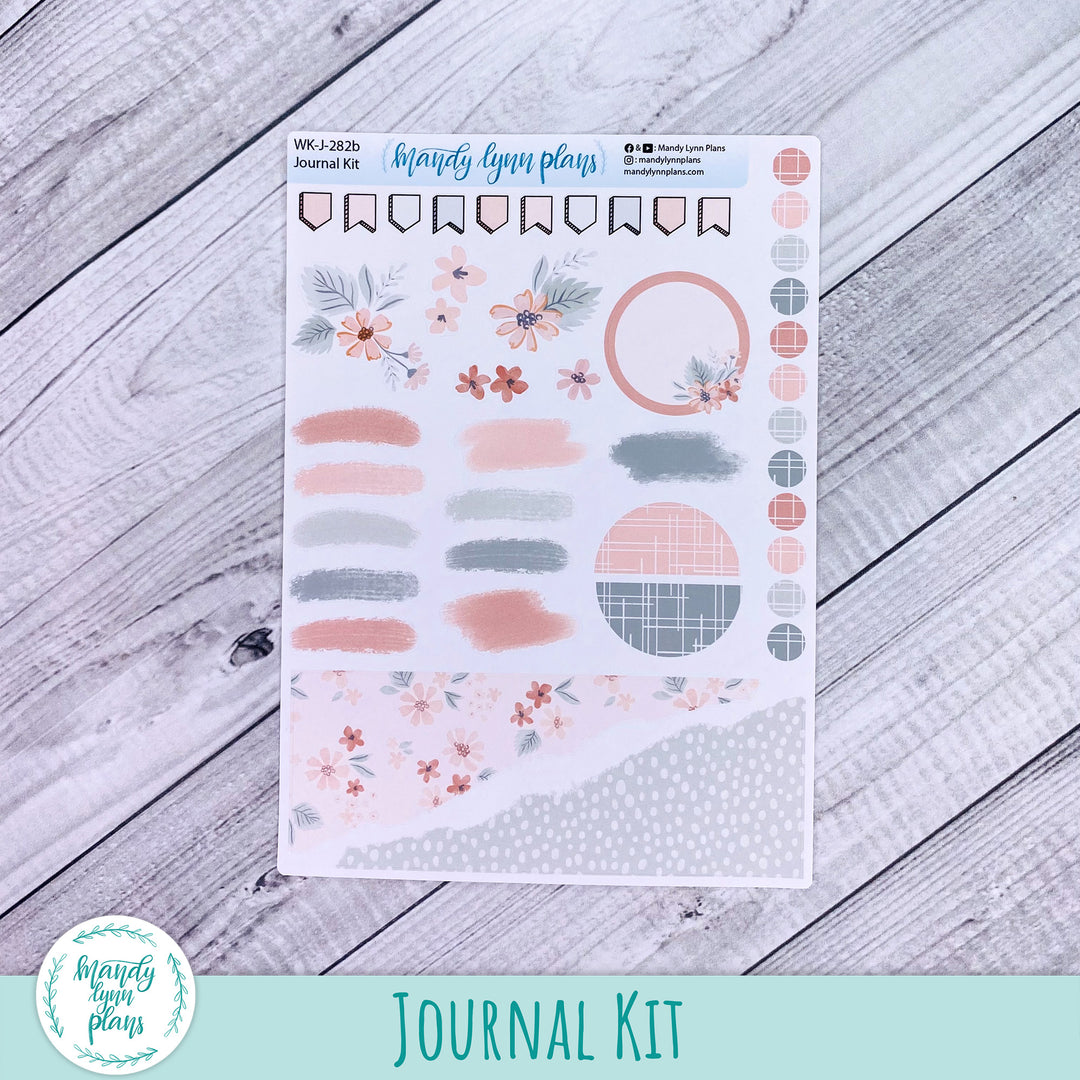 Misty Rose Floral Journal Kit || WK-J-282