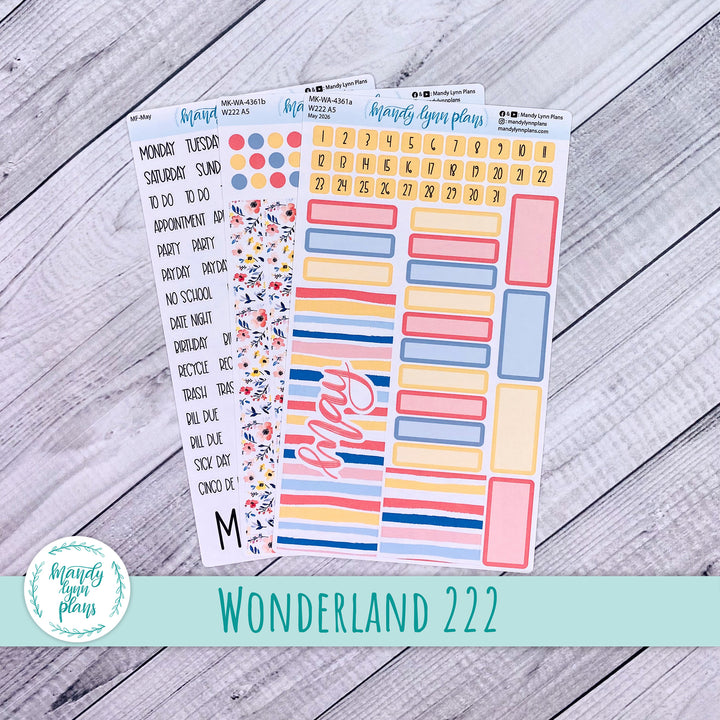 May 2026 or Any Month Monthly Kit || Wonderland 222 A5, B6, A6 || Mama's Blossoms || 361