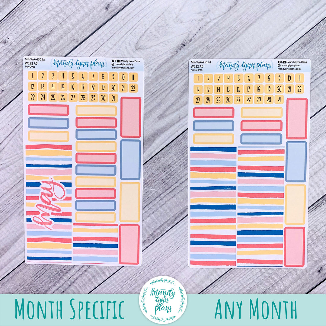 May 2026 or Any Month Monthly Kit || Wonderland 222 A5, B6, A6 || Mama's Blossoms || 361