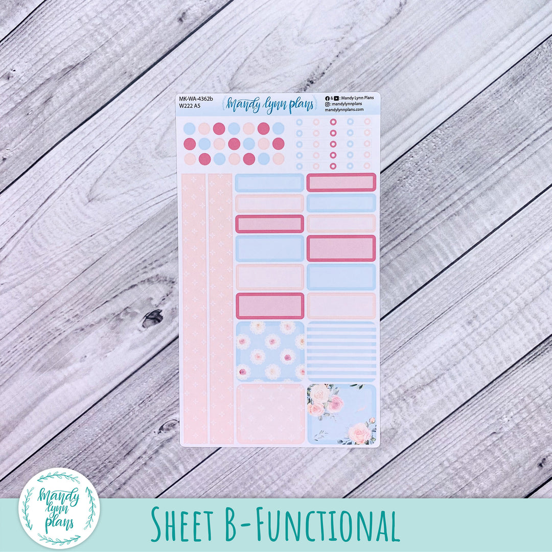 May 2026 or Any Month Monthly Kit || Wonderland 222 A5, B6, A6 || Pink Rosettes || 362