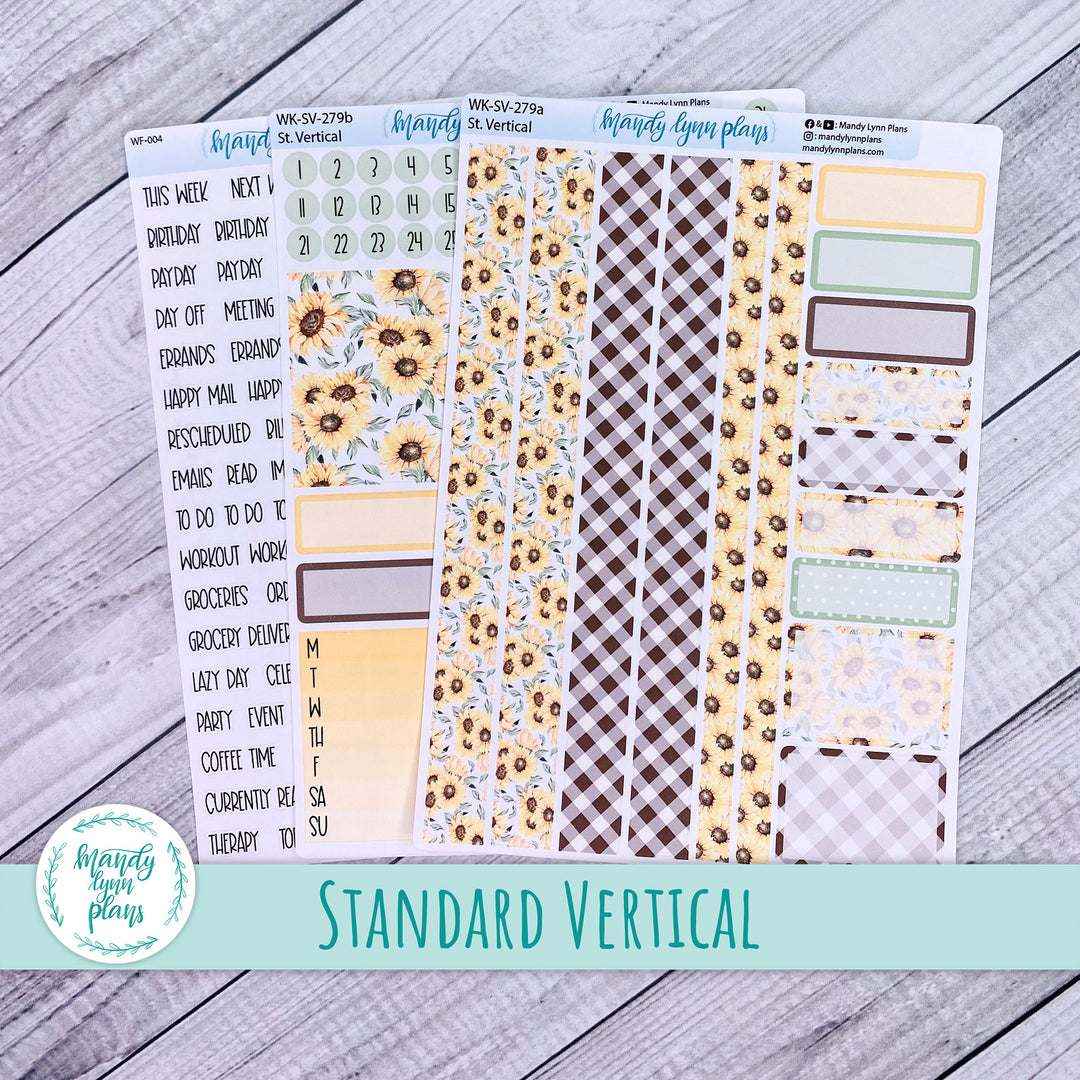 Standard Vertical Weekly Kit || Sunflower Patch || WK-SV-279