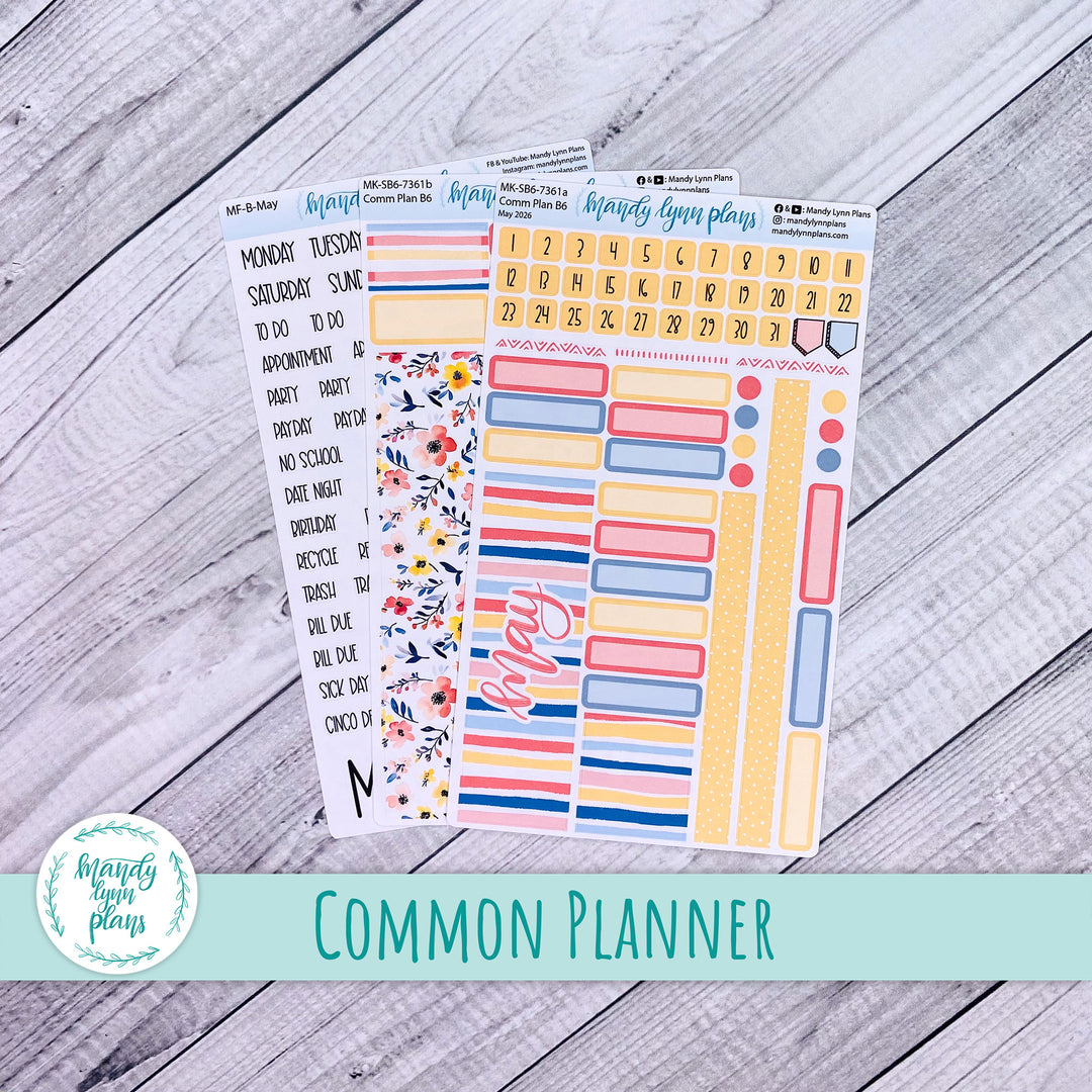 May 2026 or Any Month Monthly Kit || Sterling Ink A5, A5 Slim, B6, B6 Slim, N1, N2 Common Planner || Mama's Blossoms || 361