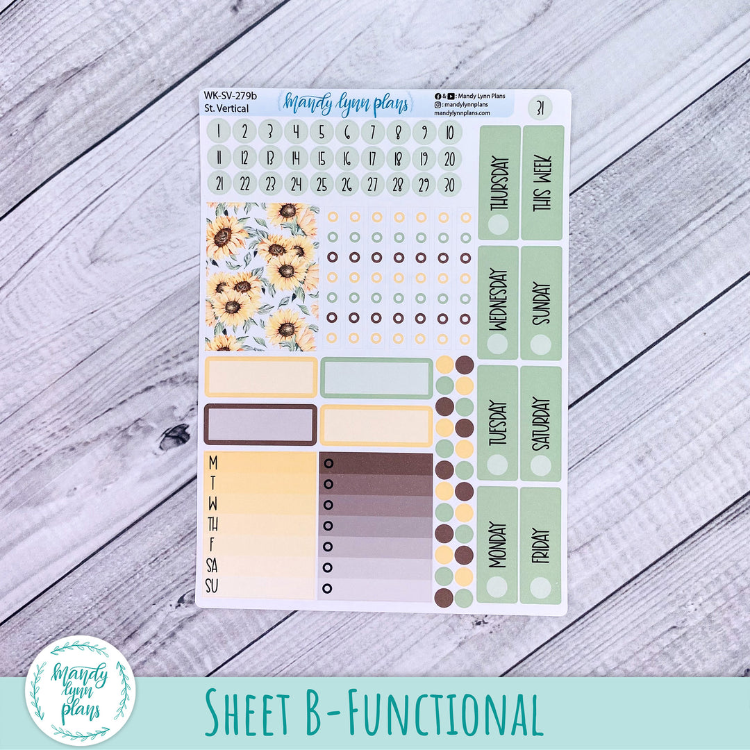 Standard Vertical Weekly Kit || Sunflower Patch || WK-SV-279