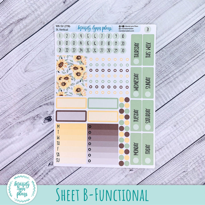 Standard Vertical Weekly Kit || Sunflower Patch || WK-SV-279