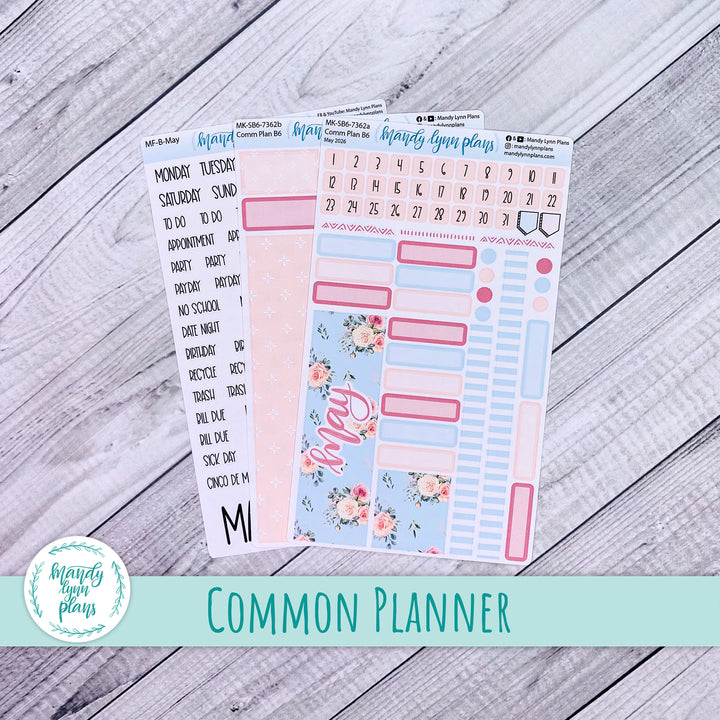 May 2026 or Any Month Monthly Kit || Sterling Ink A5, A5 Slim, B6, B6 Slim, N1, N2 Common Planner || Pink Rosettes || 362