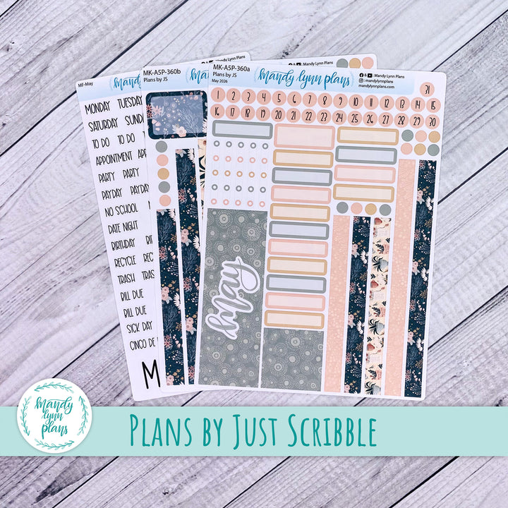May 2026 or Any Month Monthly Kit || A5, B6, A6 Plans by Just Scribble || Positivi-tea || 360