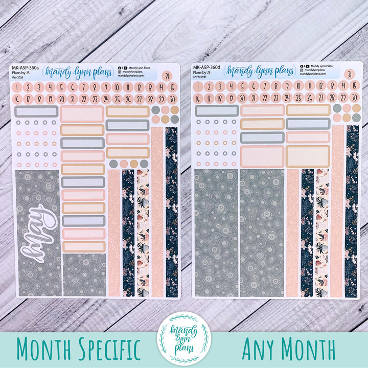 May 2026 or Any Month Monthly Kit || A5, B6, A6 Plans by Just Scribble || Positivi-tea || 360