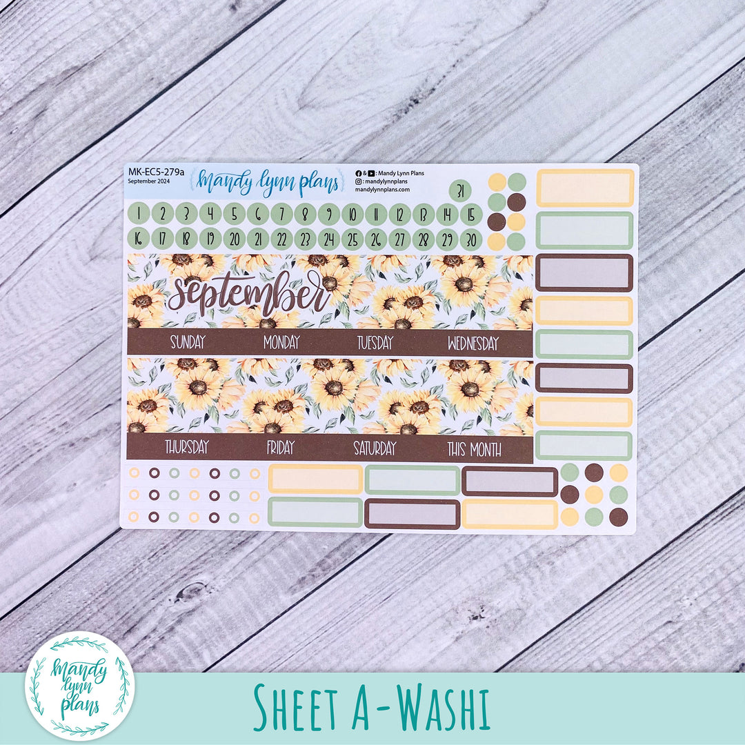 EC A5 August Monthly Kit || Sunflower Patch || MK-EC5-279