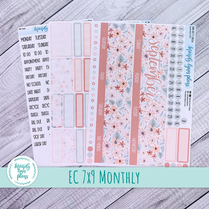 EC A5 September Monthly Kit || Misty Rose Floral || MK-EC5-282