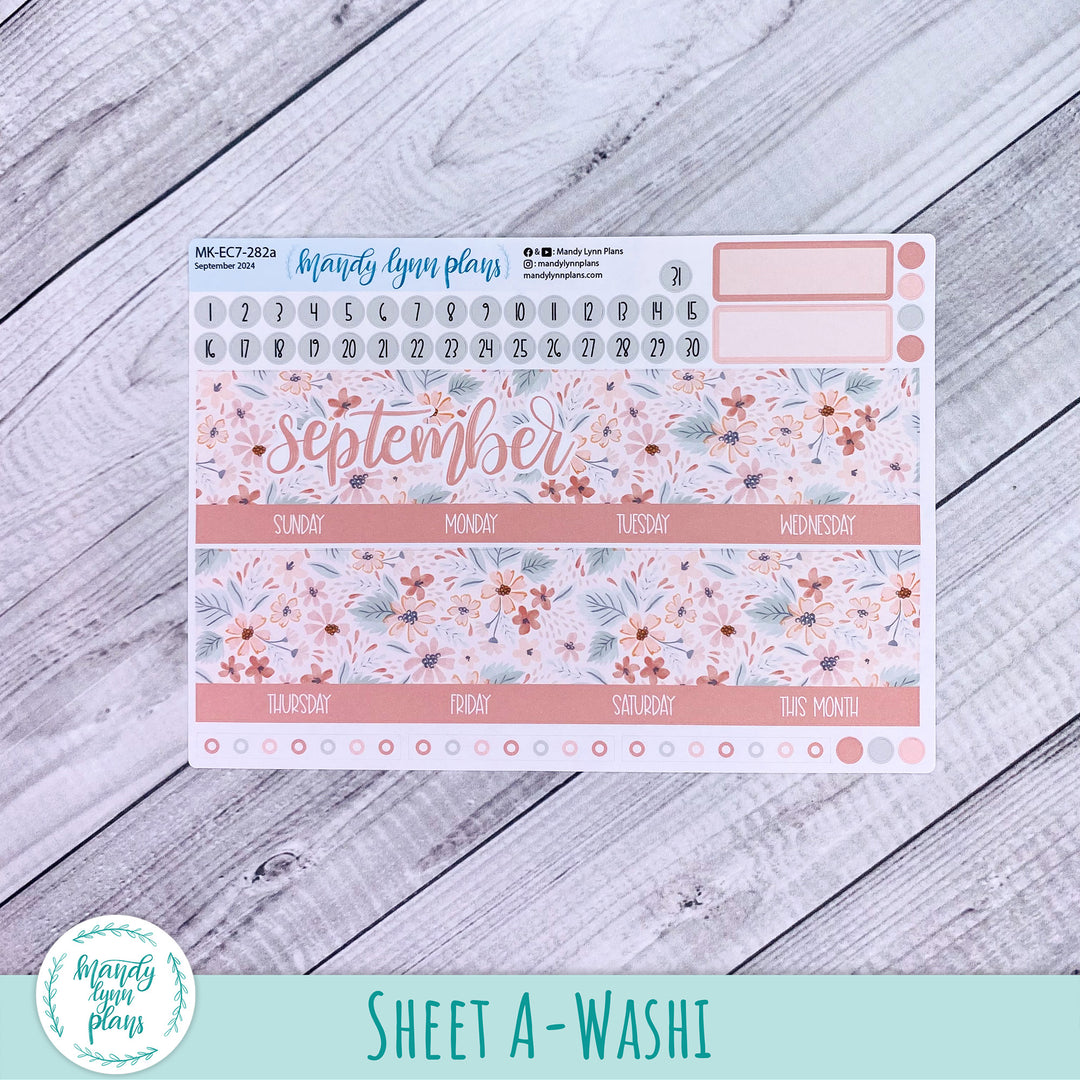 EC A5 September Monthly Kit || Misty Rose Floral || MK-EC5-282