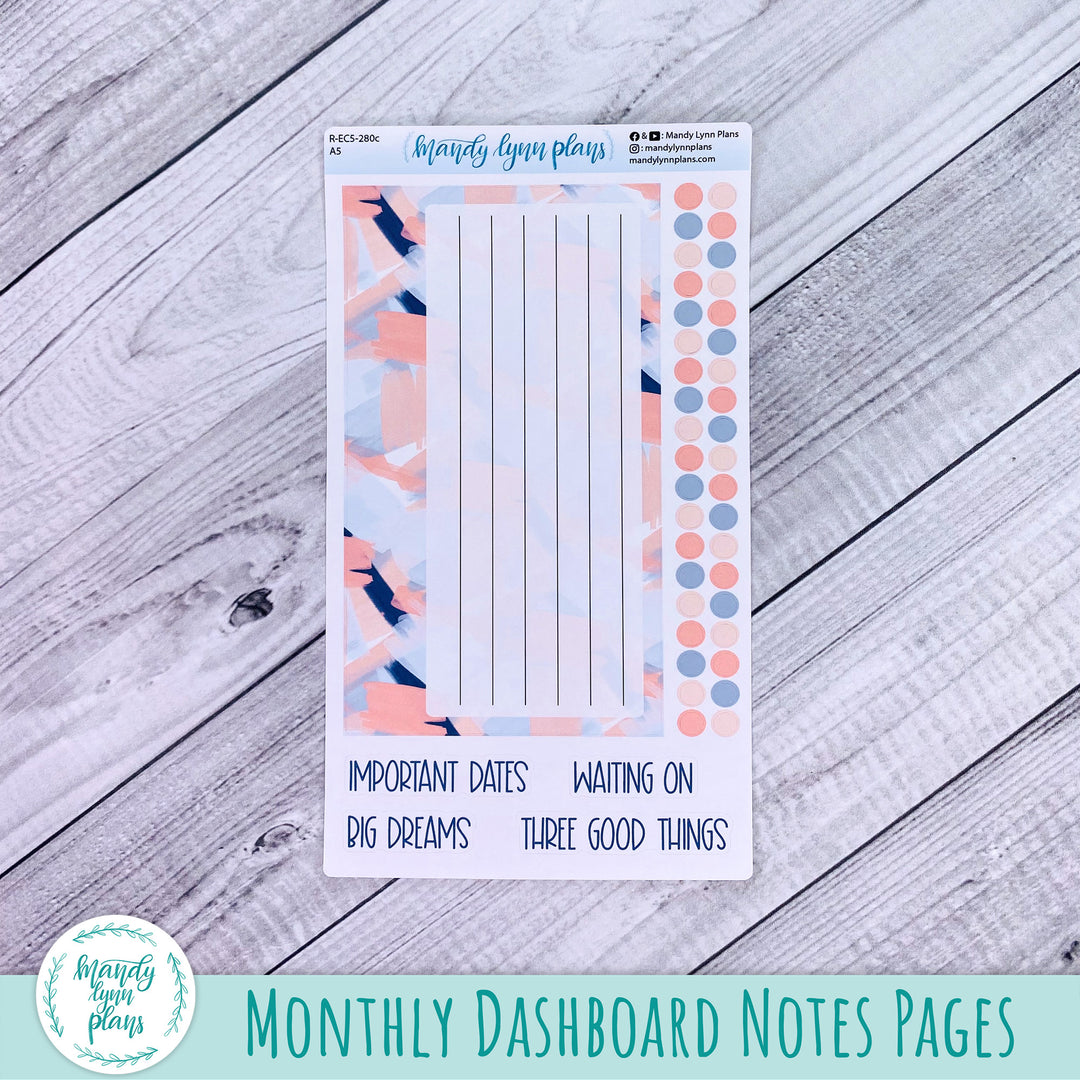 September EC A5 Dashboard Kit || Navy Blush || R-EC5-280