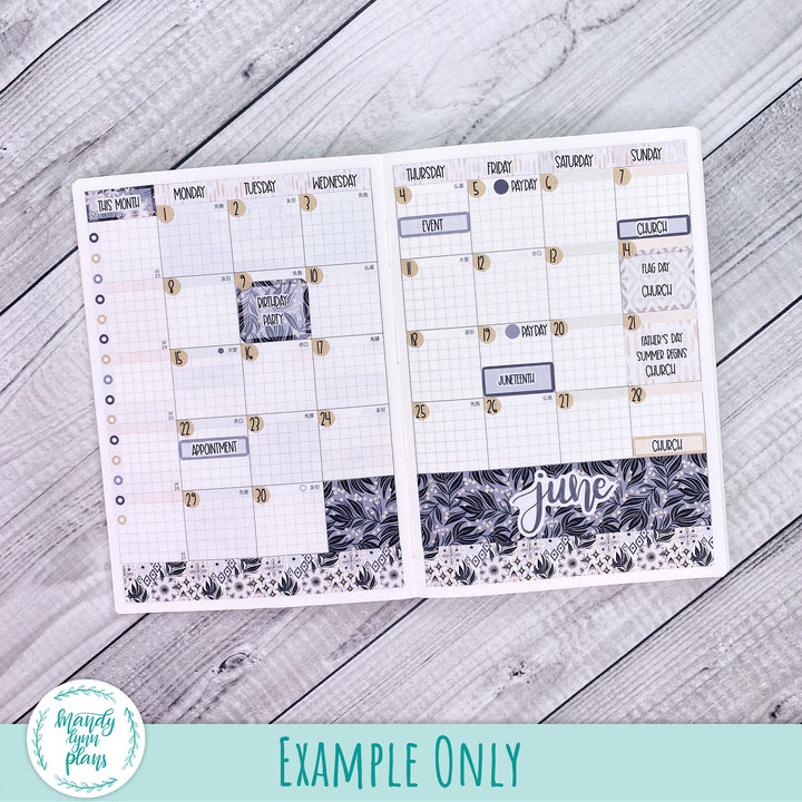 June 2026 or Any Month Monthly Kit || Hobonichi Cousin, Weeks, A6 || Traveling Trellis || 364