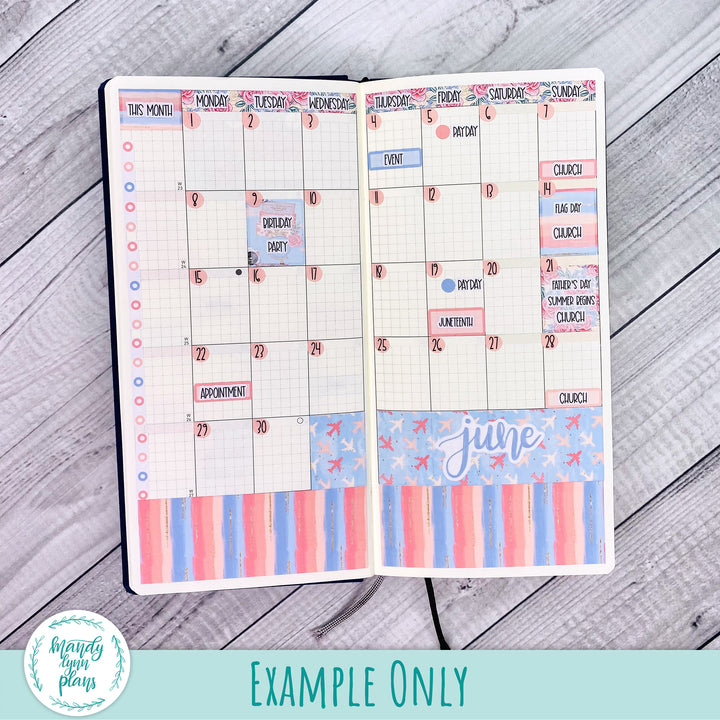 June 2026 or Any Month Monthly Kit || Hobonichi Cousin, Weeks, A6 || Boho Dreams || 363