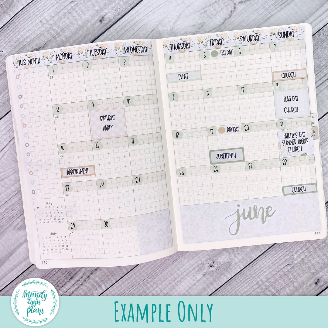 June 2026 or Any Month Monthly Kit || Wonderland 222 A5, B6, A6 || Boho Dreams || 363