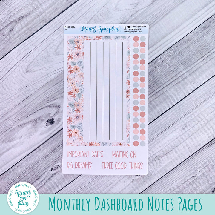 September EC A5 Dashboard Kit || Misty Rose Floral || R-EC5-282