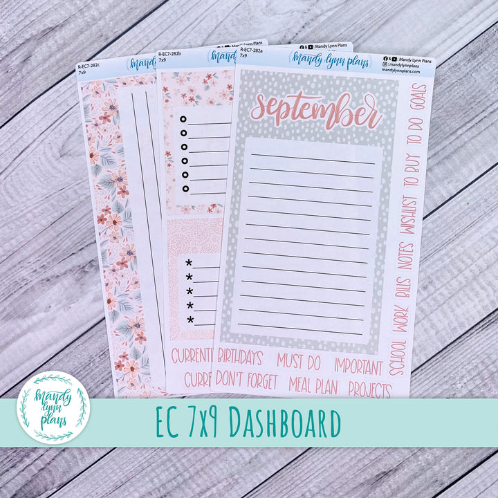 September EC 7x9 Dashboard Kit || Misty Rose Floral || R-EC7-282