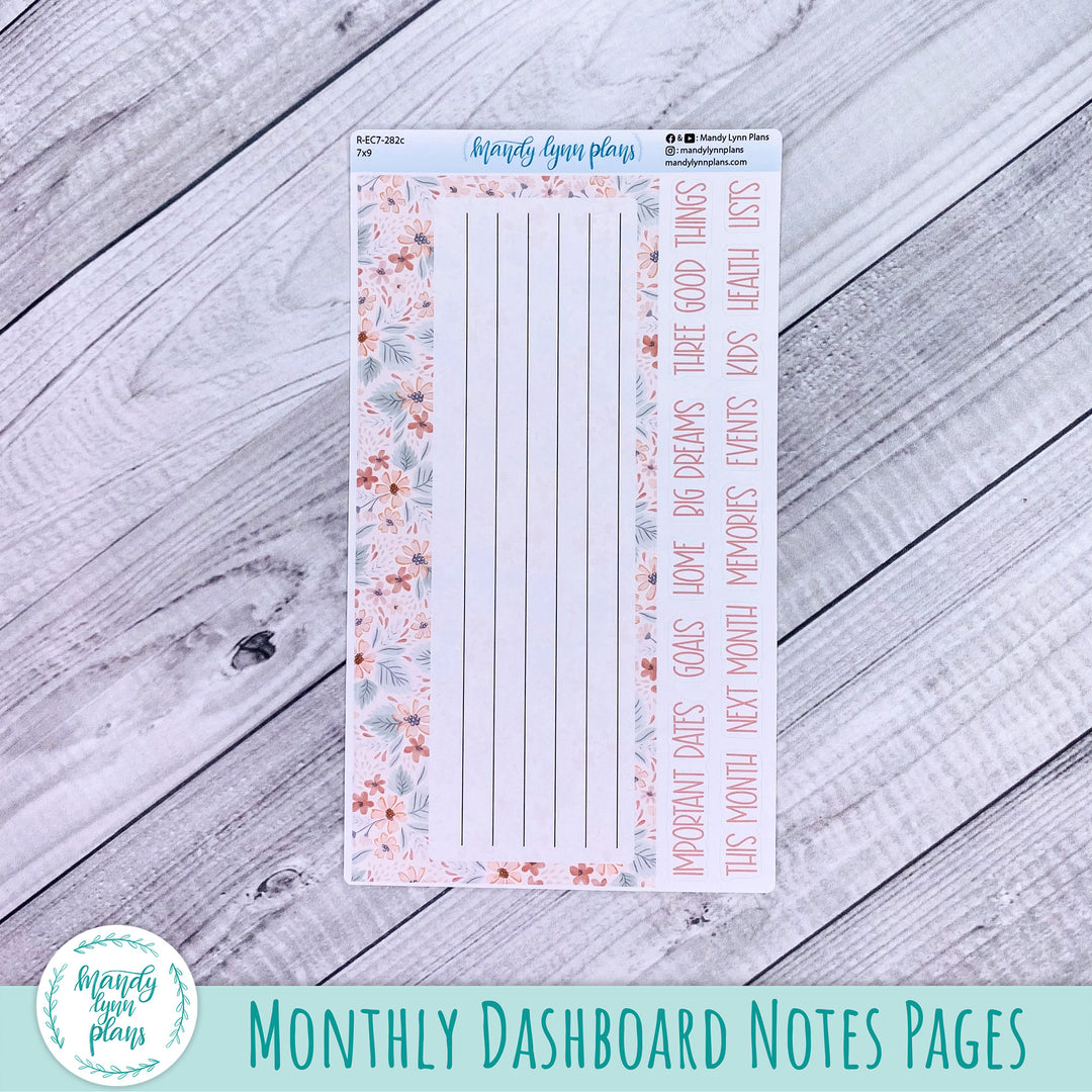 September EC 7x9 Dashboard Kit || Misty Rose Floral || R-EC7-282