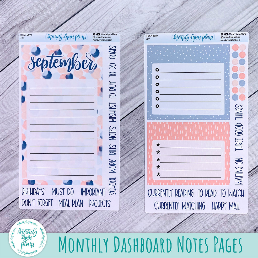 September EC 7x9 Dashboard Kit || Navy Blush || R-EC7-280