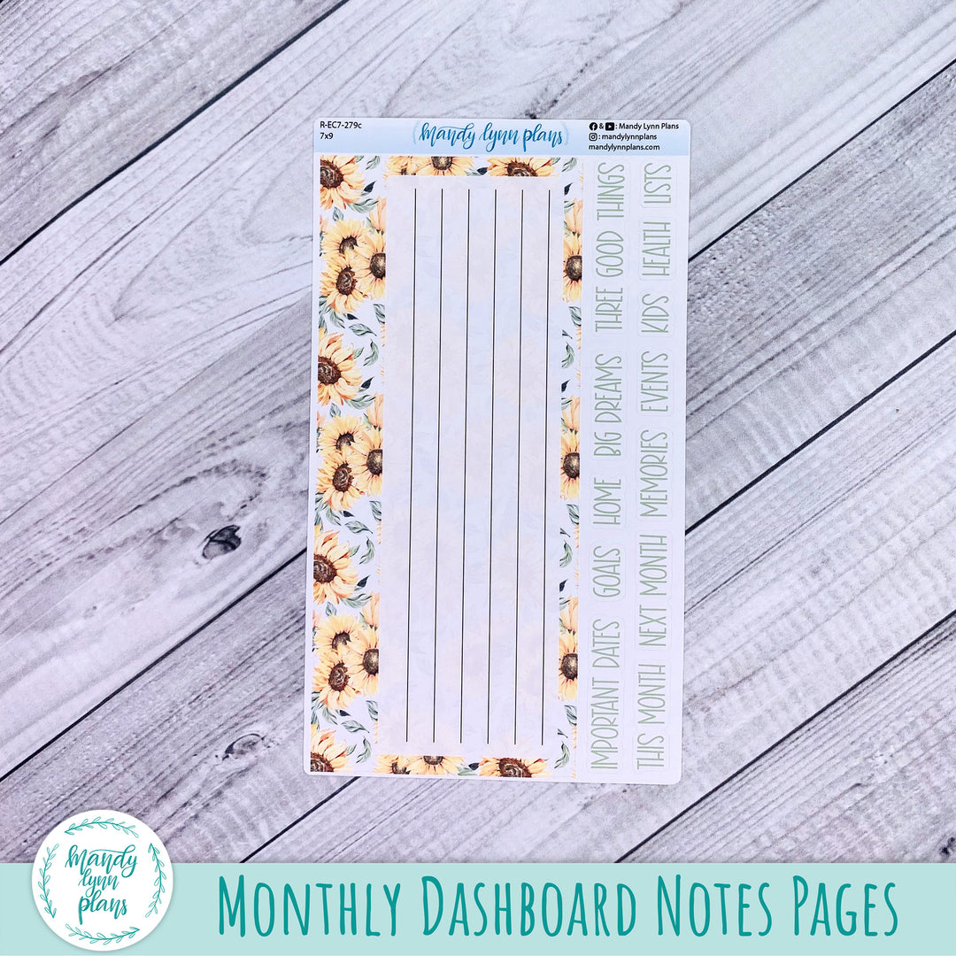 September EC 7x9 Dashboard Kit || Sunflower Patch || R-EC7-279