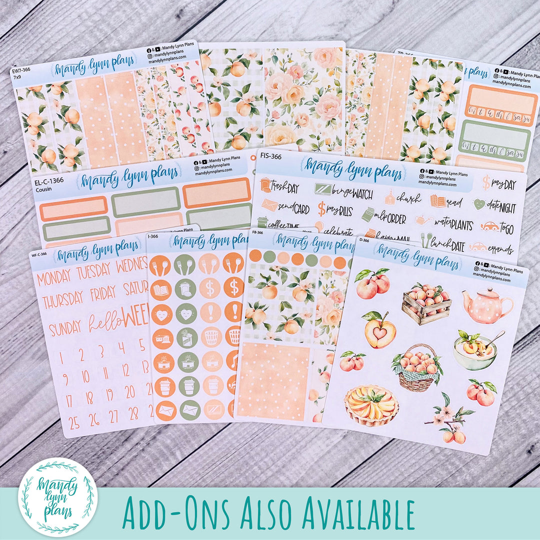 Weekly Kit || A5, B6, A6 Plans by Just Scribble || Peaches & Cream || 366